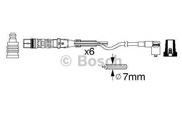 Комплект проводов зажигания BOSCH 0 986 356 348