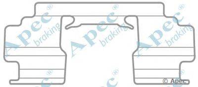 Комплектующие, тормозные колодки APEC braking KIT1034