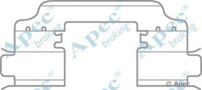 Комплектующие, тормозные колодки APEC braking KIT1066