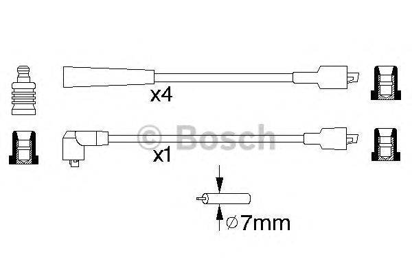 Комплект проводов зажигания BOSCH 0 986 356 875