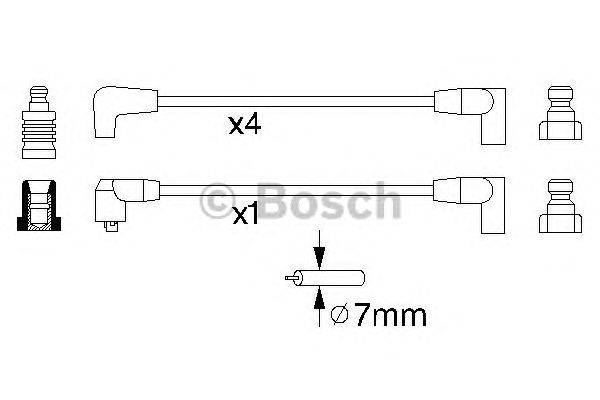 Комплект проводов зажигания BOSCH 0986356885