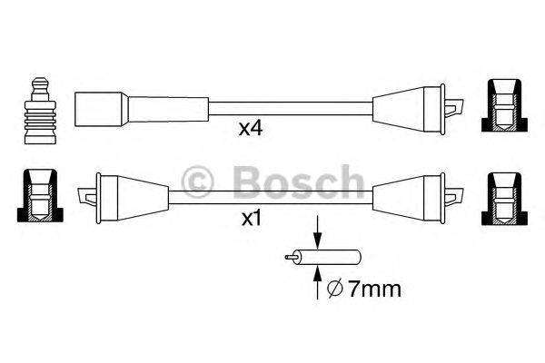 Комплект проводов зажигания BOSCH B049