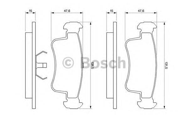 Комплект тормозных колодок, дисковый тормоз BOSCH 21336