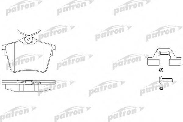 Комплект тормозных колодок, дисковый тормоз PATRON PBP1727