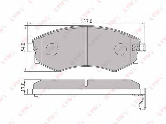 Комплект тормозных колодок, дисковый тормоз LYNXauto BD-3607