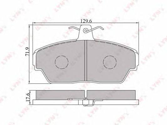 Комплект тормозных колодок, дисковый тормоз LYNXauto BD-4604