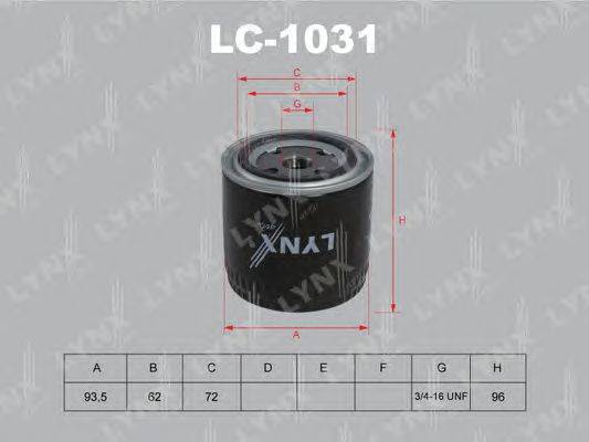 Масляный фильтр LYNXauto LC-1031