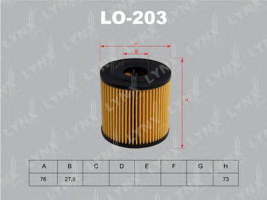 Масляный фильтр LYNXauto LO203