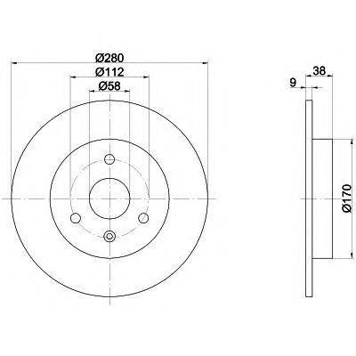 Тормозной диск HELLA PAGID 8DD 355 106-591