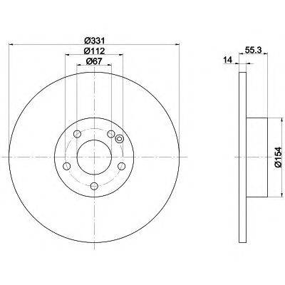 Тормозной диск HELLA PAGID 8DD 355 107-241