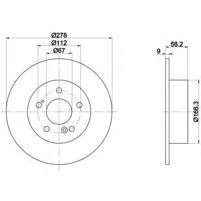 Тормозной диск HELLA PAGID 8DD 355 102-861