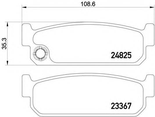 Комплект тормозных колодок, дисковый тормоз HELLA PAGID 24825