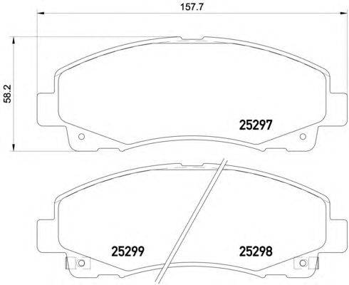 Комплект тормозных колодок, дисковый тормоз HELLA PAGID 8DB 355 019-601