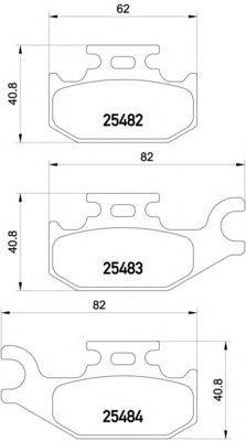 Комплект тормозных колодок, дисковый тормоз HELLA PAGID 25484