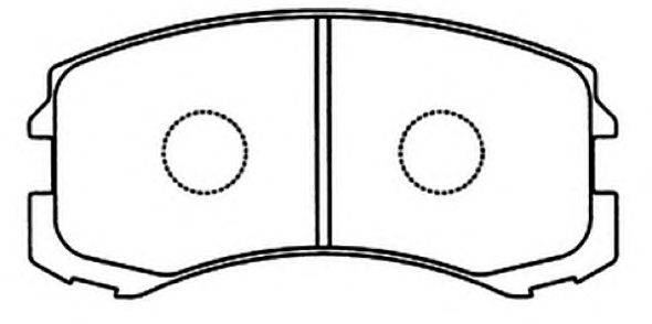 Комплект тормозных колодок, дисковый тормоз ASVA AKD-1294