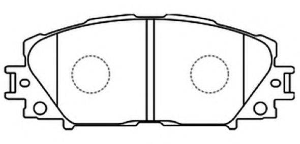 Комплект тормозных колодок, дисковый тормоз ASVA AKD-1508