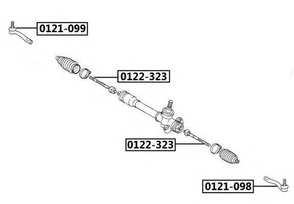 Наконечник поперечной рулевой тяги ASVA 0121-099