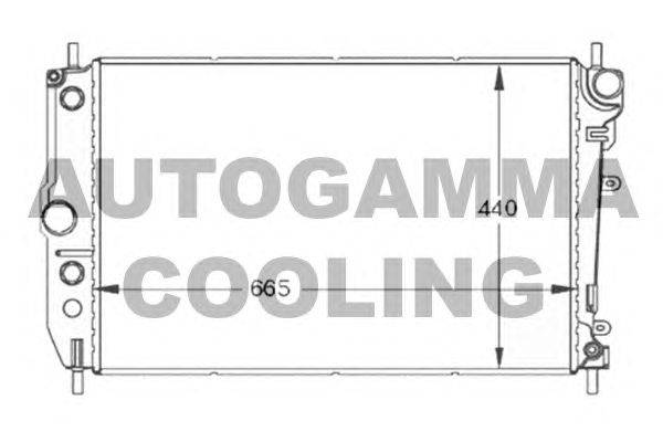 Радиатор, охлаждение двигателя AUTOGAMMA 102130