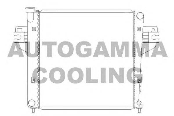 Радиатор, охлаждение двигателя AUTOGAMMA 104836