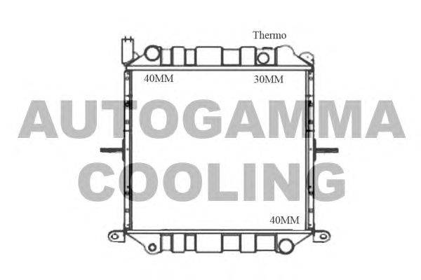 Радиатор, охлаждение двигателя AUTOGAMMA 105691