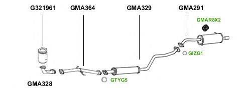 Система выпуска ОГ GT Exhaust 1142
