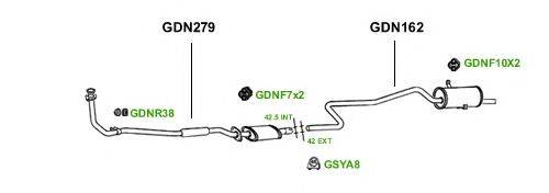 Система выпуска ОГ GT Exhaust 1323