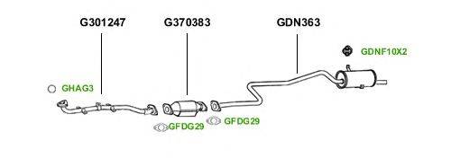 Система выпуска ОГ GT Exhaust 1329