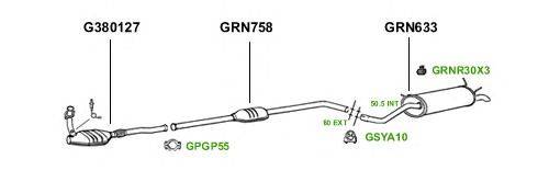 Система выпуска ОГ GT Exhaust 1849