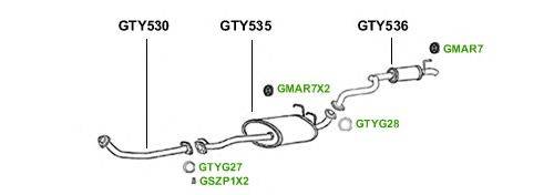 Система выпуска ОГ GT Exhaust 3730