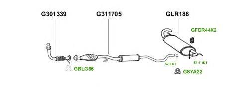 Система выпуска ОГ GT Exhaust 3826