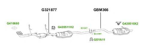 Система выпуска ОГ GT Exhaust 3996