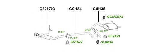 Система выпуска ОГ GT Exhaust 4225