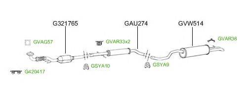 Система выпуска ОГ GT Exhaust 4682