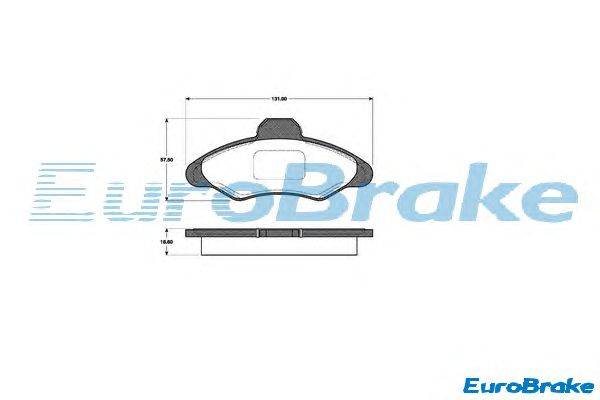 Комплект тормозных колодок, дисковый тормоз EUROBRAKE 5501222518