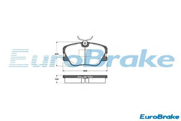 Комплект тормозных колодок, дисковый тормоз EUROBRAKE 5501223308