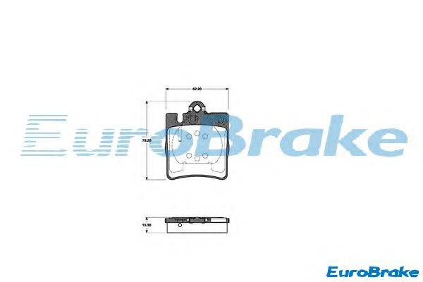 Комплект тормозных колодок, дисковый тормоз EUROBRAKE 5501223339