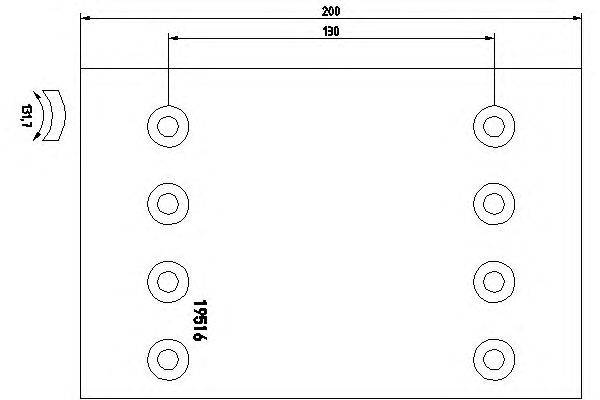 Тормозные колодки, барабанный тормоз TEXTAR 19516
