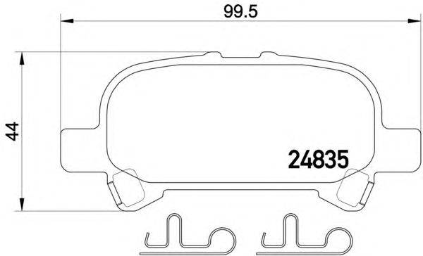 Комплект тормозных колодок, дисковый тормоз TEXTAR 2483501