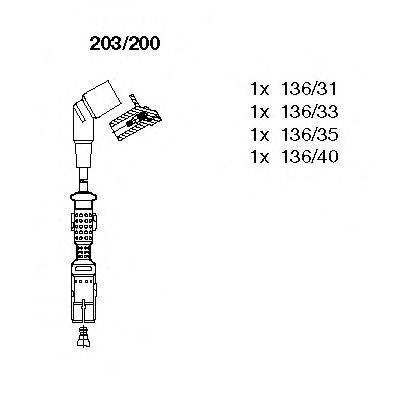 Комплект проводов зажигания BREMI 203/200