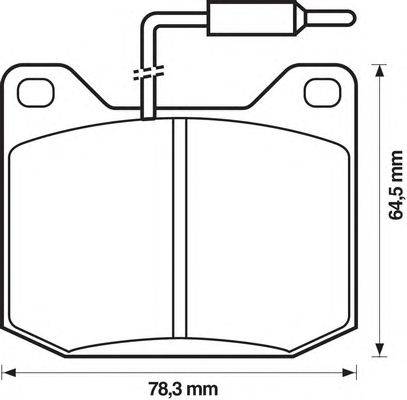 Комплект тормозных колодок, дисковый тормоз JURID 20145