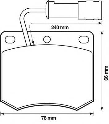 Комплект тормозных колодок, дисковый тормоз REMSA 206302