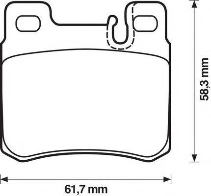 Комплект тормозных колодок, дисковый тормоз REMSA 228220