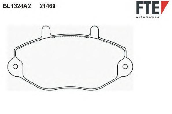 Комплект тормозных колодок, дисковый тормоз FTE BL1324A2