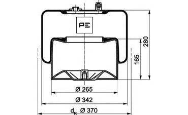 Кожух пневматической рессоры PE Automotive 084.271-71A