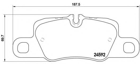 Комплект тормозных колодок, дисковый тормоз BREMBO P 65 024