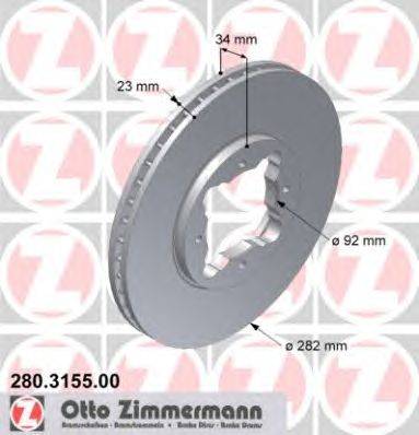 Тормозной диск ZIMMERMANN 280315500