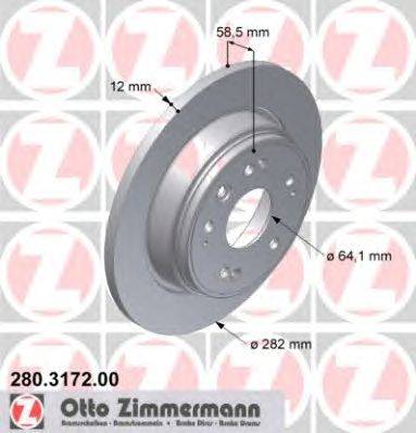 Тормозной диск ZIMMERMANN 280.3172.00