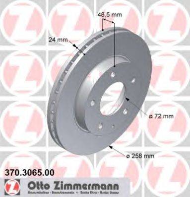 Тормозной диск ZIMMERMANN 370306500