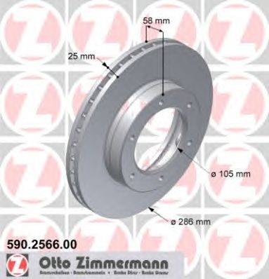 Тормозной диск ZIMMERMANN 590.2566.00