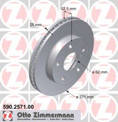 Тормозной диск ZIMMERMANN 590.2571.00